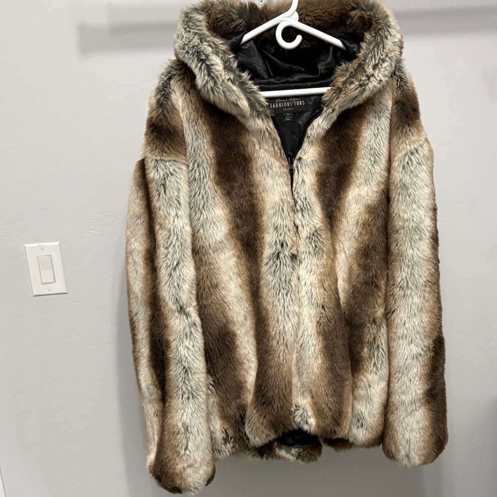 Fabulous Furs Luxe Faux Fur Coat